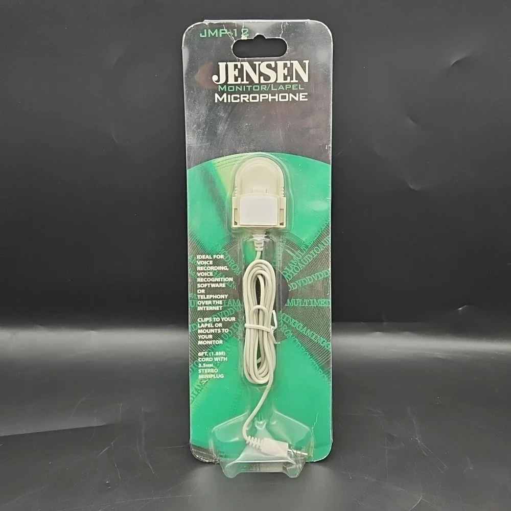 Jensen Monitor Lapel Microphone JMP-12 Brand New Vintage‎ 1998 Deadstock
